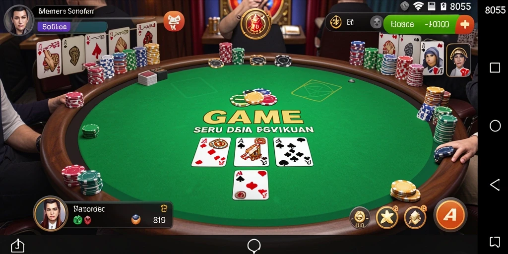 Tampilan screenshot gameplay Poker yang menarik dan mendebarkan.