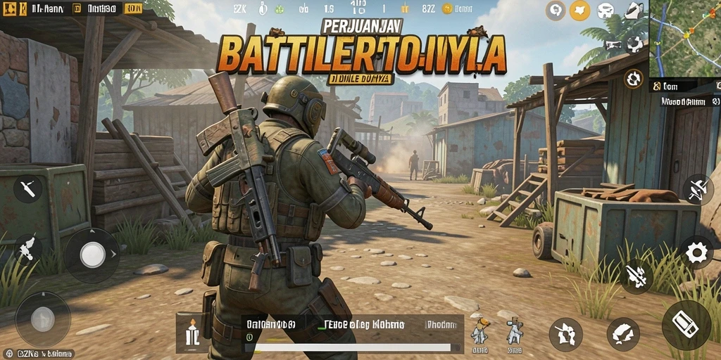 Menampilkan aksi seru dan strategi di pertarungan Battle Royale.