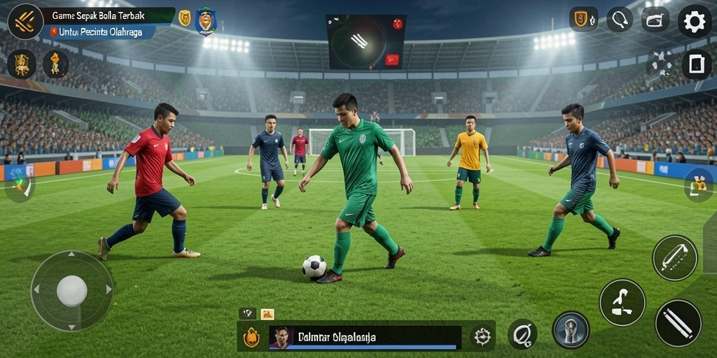 Gameplay ADAM77 yang menegangkan dengan aksi sepak bola yang nyata.