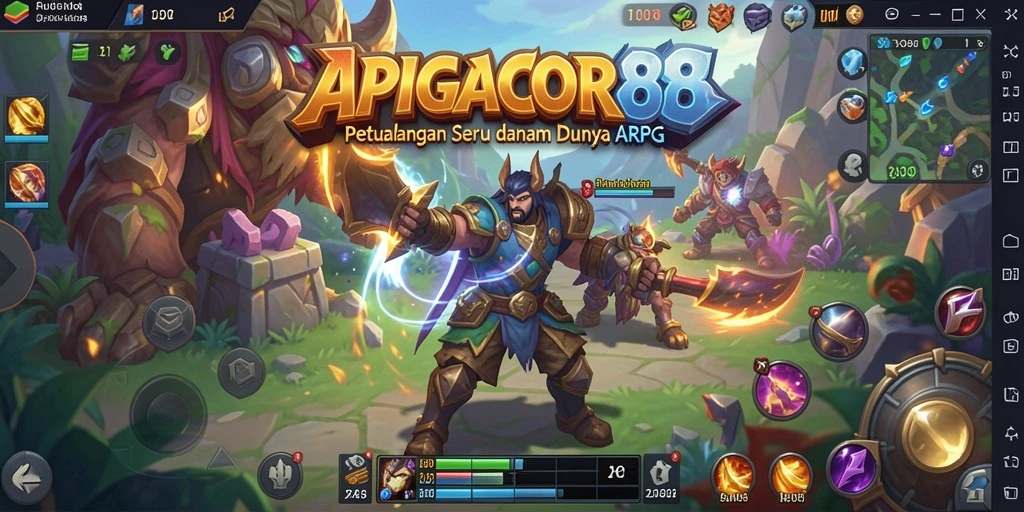Tampilan gameplay ARPG menakjubkan dengan pertarungan epik.