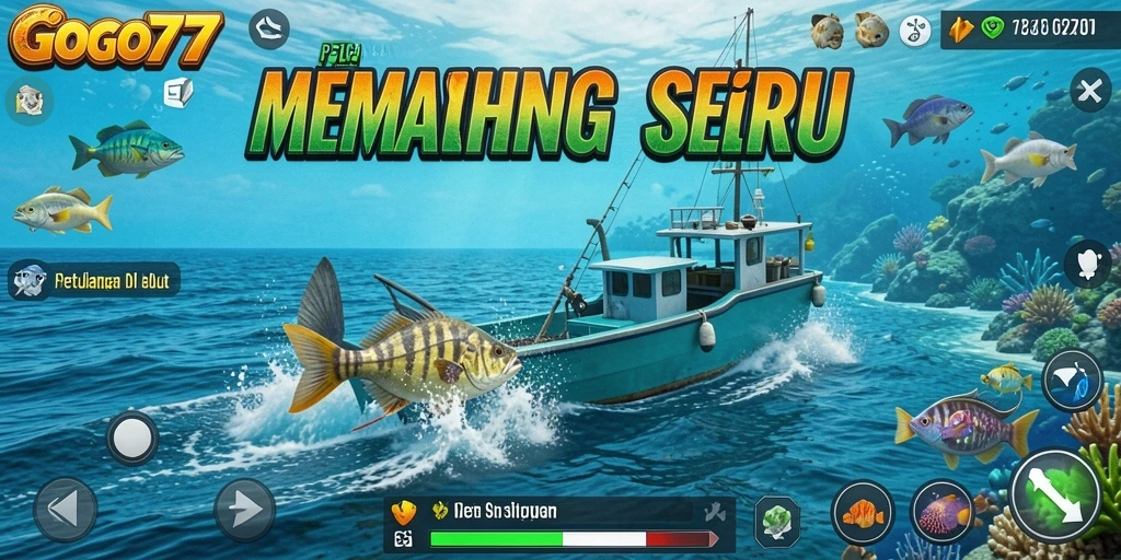 Gameplay Fishing seru dengan GOGO77, tangkap ikan sebanyak-banyaknya!