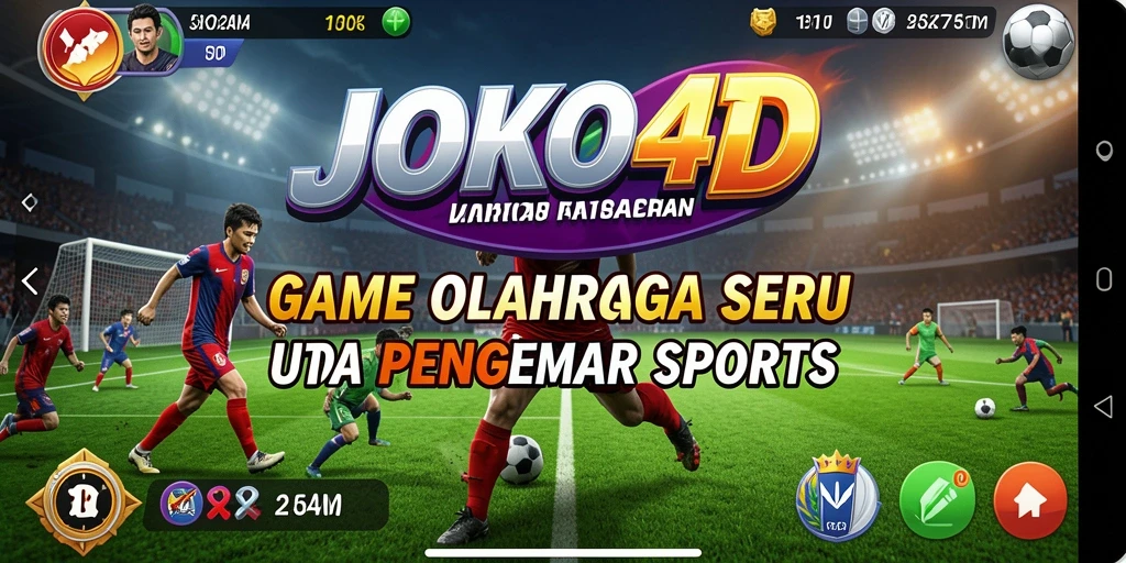 Screenshot utama <strong>JOKO4D</strong> menampilkan gameplay olahraga yang seru dan interaktif.