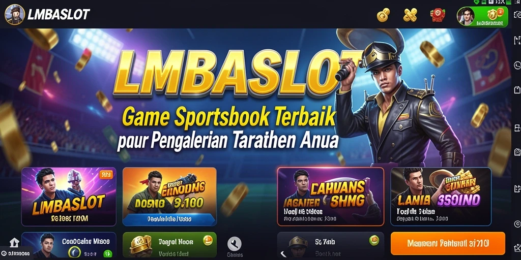 Screenshot utama LMBASLOT menampilkan tampilan menarik dari taruhan olahraga.