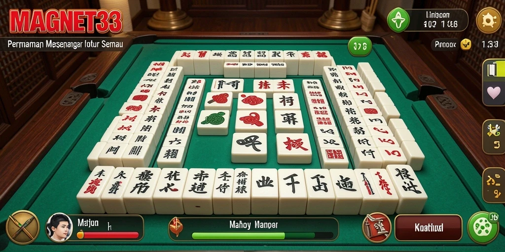 Screenshot gameplay MAGNET33 yang menunjukkan aksi seru permainan Mahjong.