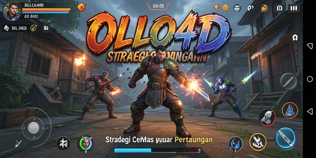 Tampilan antarmuka OLLO4D saat beraksi dalam pertempuran strategi.