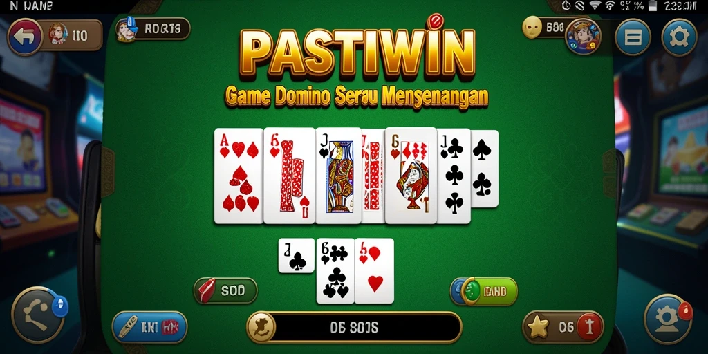 Screenshot PASTIWIN menampilkan gameplay seru domino.