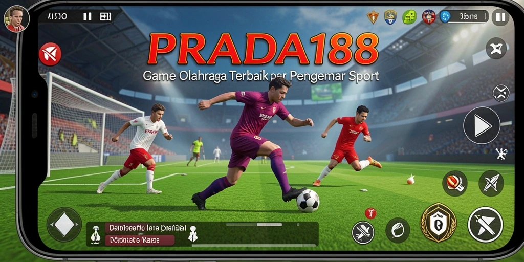Screenshot utama PRADA188 menampilkan aksi seru dalam pertandingan olahraga.