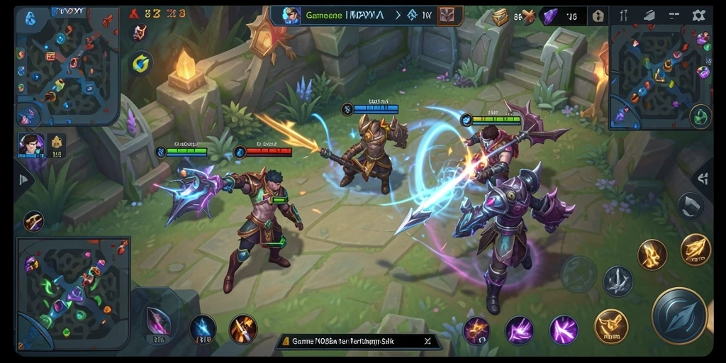 Screenshot game RPYYY menunjukkan aksi pertarungan seru dalam MOBA.