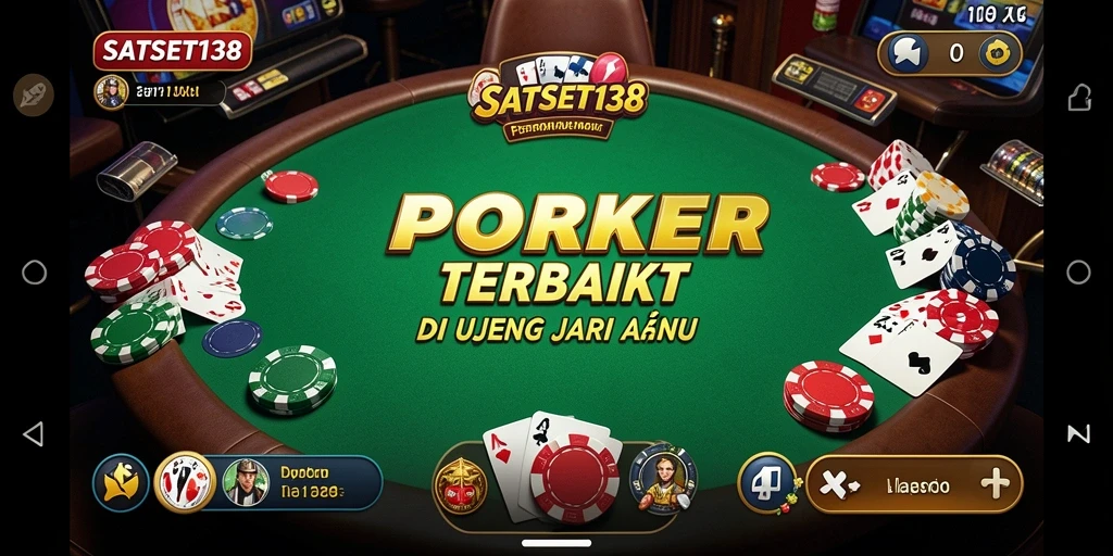 Tampilan gameplay menarik saat bermain Poker di SATSET138.