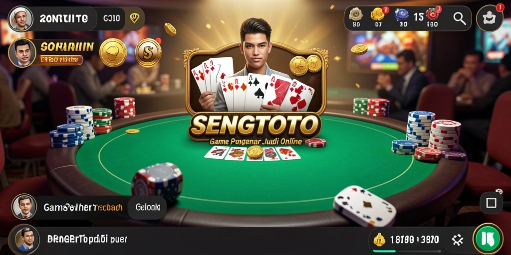 Tangkapan layar gameplay SENGTOTO menampilkan suasana permainan Poker yang seru.