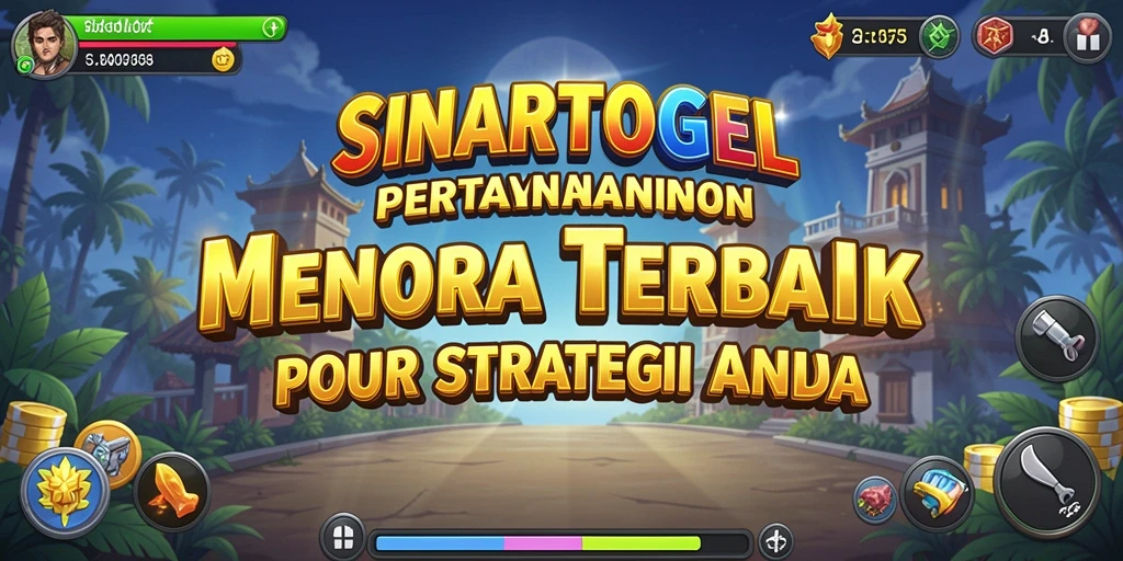 Tampilan gameplay SINARTOGEL dengan pertahanan menara dan serangan musuh.