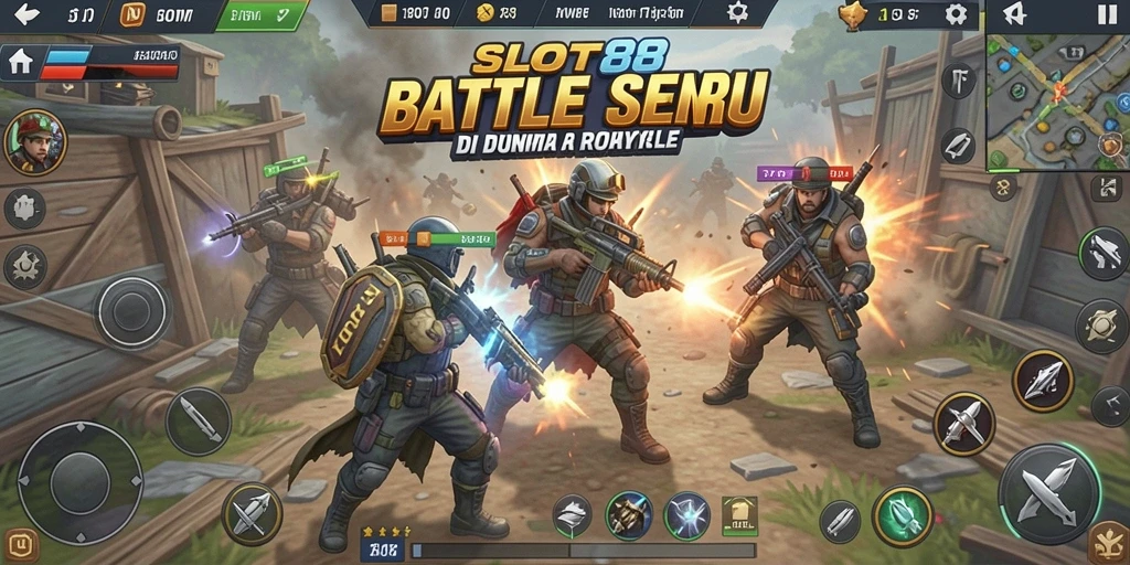 Gameplay SLOT88 yang mendebarkan dalam pertarungan Battle Royale.