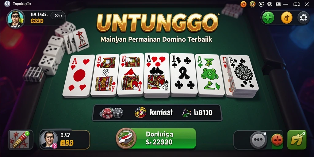 Screenshot gameplay UNTUNGGO menampilkan aksi seru permainan domino.