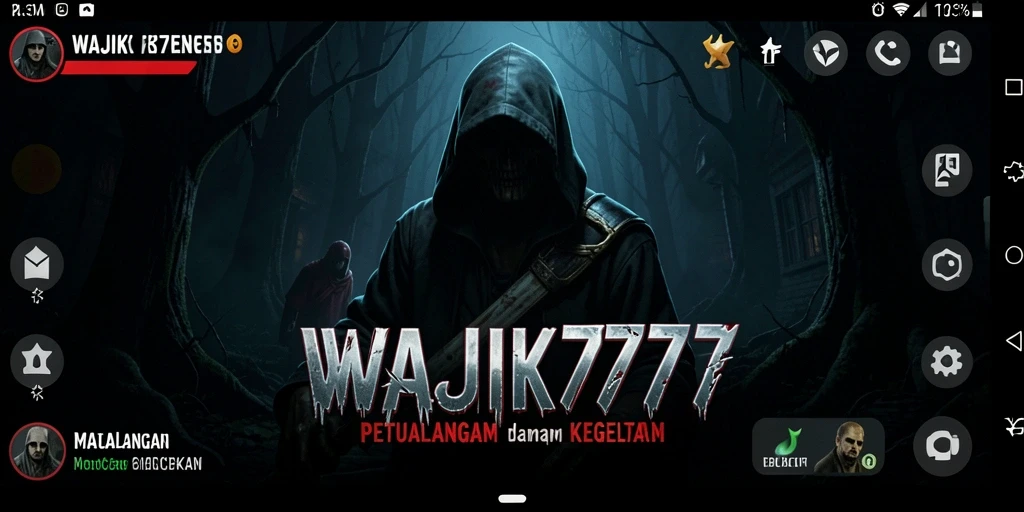 Tampilan gameplay menyeramkan di WAJIK777 saat menjelajahi kegelapan.