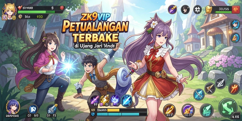 Tampak aksi seru dalam gameplay ZK9VIP yang penuh warna.